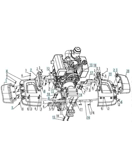 Husqvarna TF544 - Tine Shield