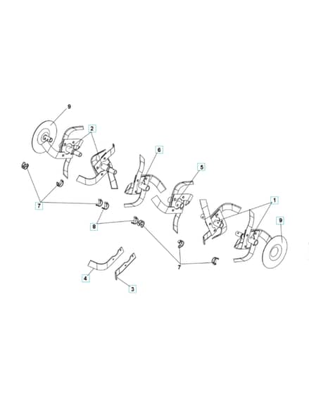 Husqvarna TF435P - Tine Assembly