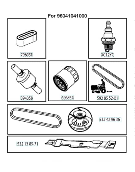 Husqvarna Ts 142L - Frequently Used Parts