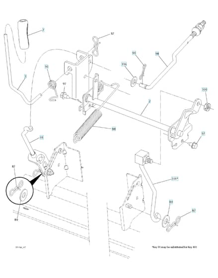 Husqvarna Ts 142T - Mower Lift & Deck Lift