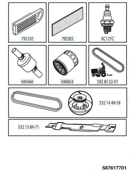 Husqvarna Ts 142Tx - Frequently Used Parts