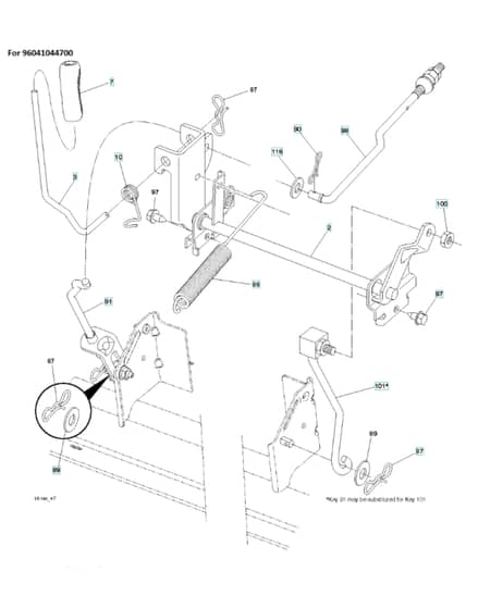 Husqvarna Ts 242D - Mower Lift & Deck Lift