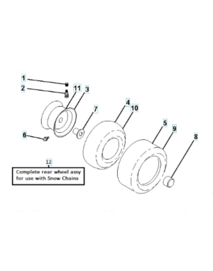 Husqvarna Ts 242D - Wheels & Tyres
