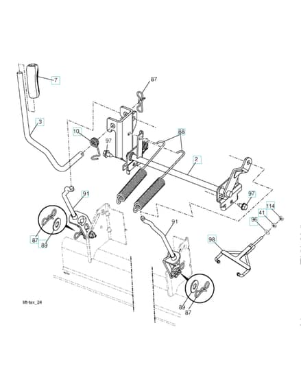 Husqvarna Ts 242Txd - Mower Lift Lever