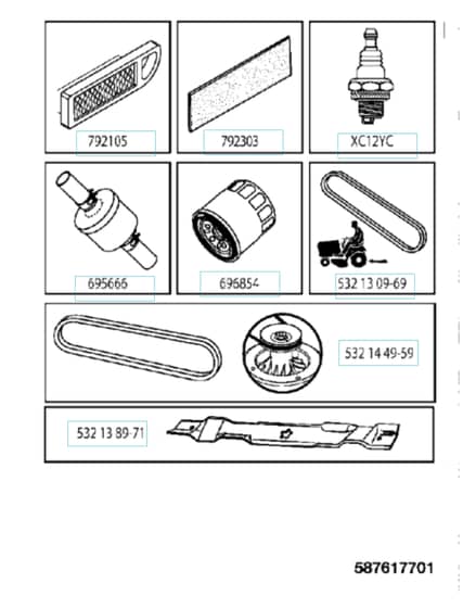 Husqvarna Ts 243 - Frequently Used Parts