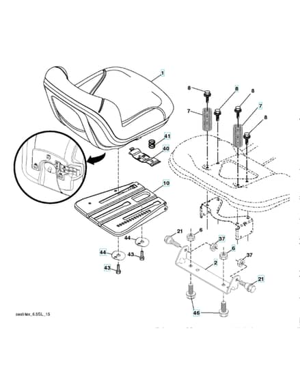 Husqvarna Ts 243T - Seat