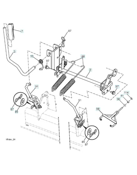 Husqvarna Ts 348 - Mower Lift & Deck Lift