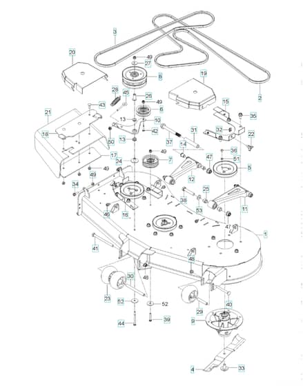 Husqvarna V554 - Mower Deck & Cutting Deck