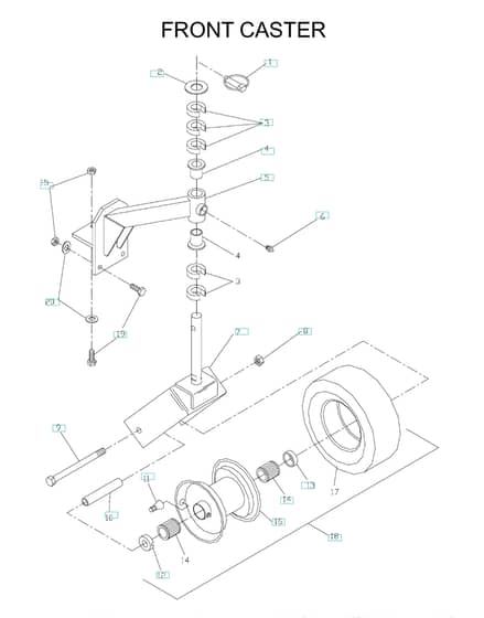 Husqvarna W3213A - 2001-9 - Casters
