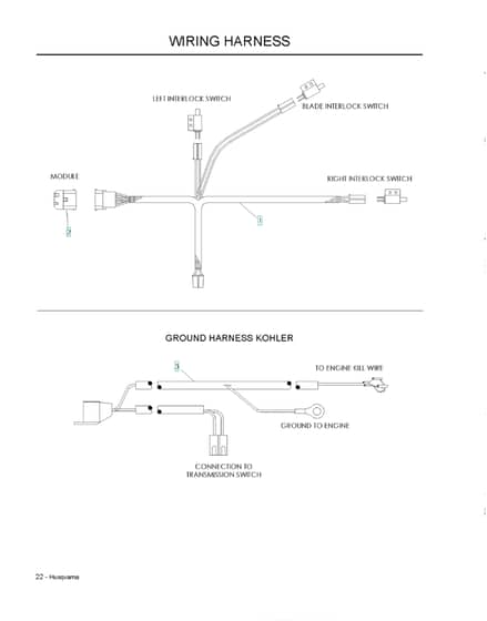 Husqvarna W3213P - 2008-6 - Wiring Harness