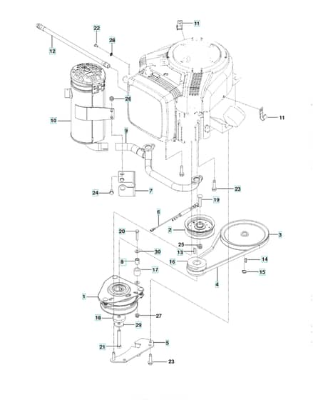Husqvarna W448 - Engine Plate