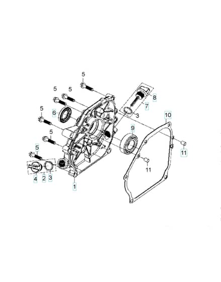 Husqvarna W50P - Crankcase Cover