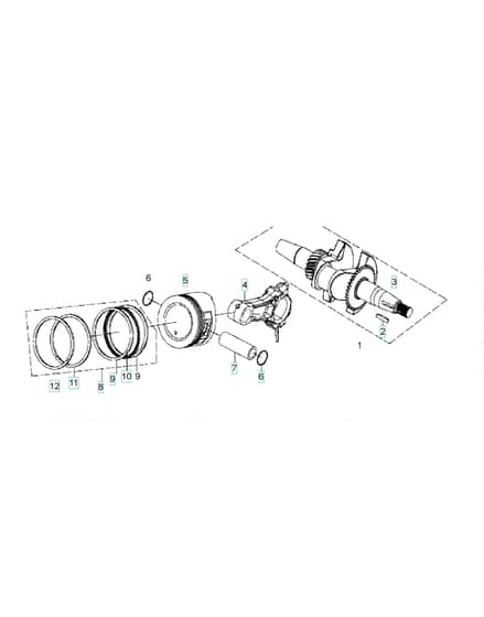 Husqvarna W50P - Crankshaft