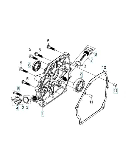Husqvarna W80P - Crankcase Cover