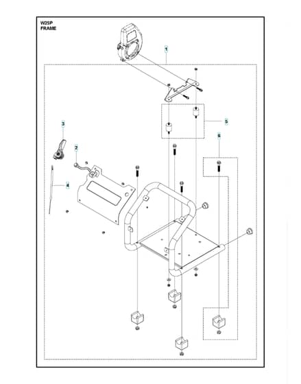 Husqvarna W 25P - Frame