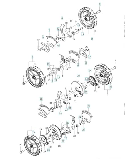 Husqvarna W53CSB - Wheels & Tyres