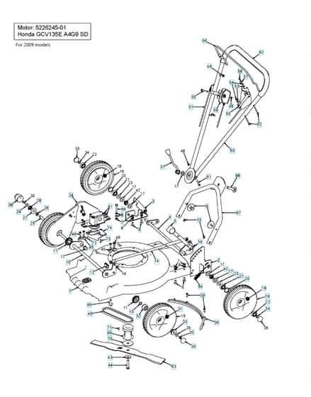 Husqvarna WB 48S - Frame & Engine