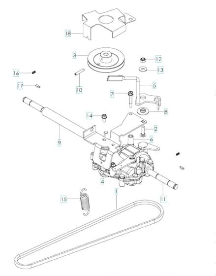 Husqvarna WCS21 - Transmission