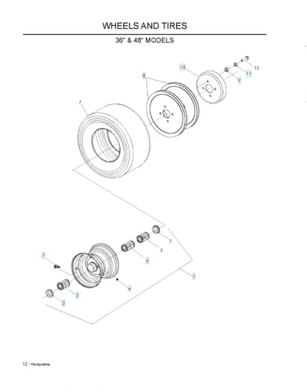 Husqvarna WG4815P - 2008-6 - Wheels & Tyres