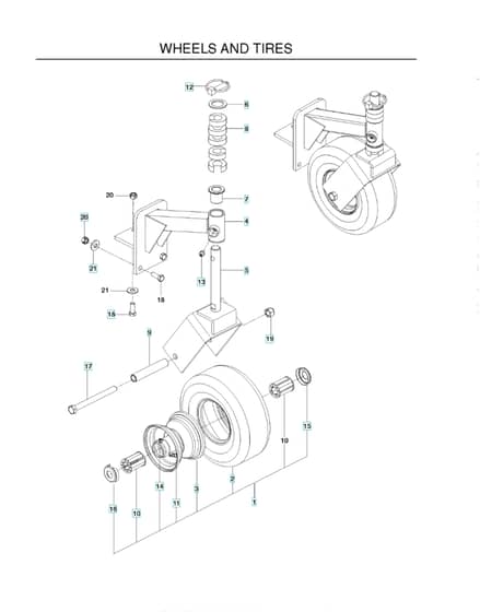 Husqvarna WGP3616 - 2010-10 - Wheels & Tyres