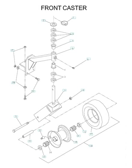 Husqvarna WH3614A - 2001-2 - Casters