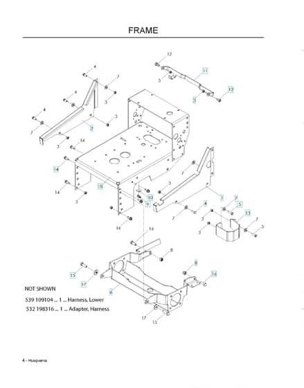 Husqvarna WH3615966947001 - Frame