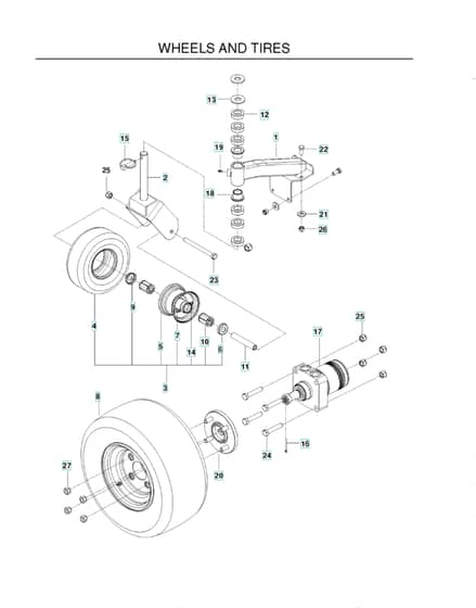 Husqvarna WH3616 - 2010-9 - Wheels & Tyres