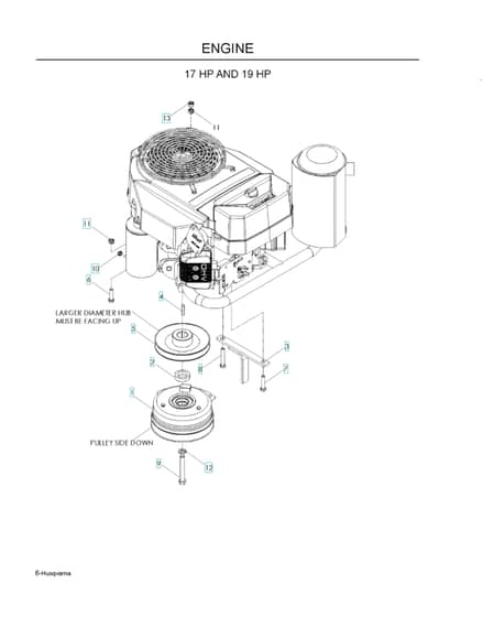 Husqvarna WH4817EFQ968999252 - Engine
