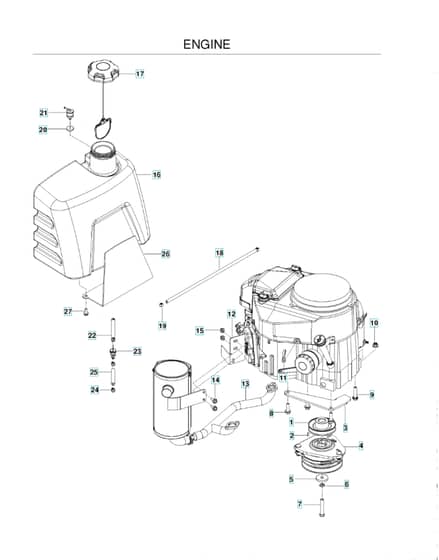 Husqvarna WH5218 - 2010-9 - Engine Plate