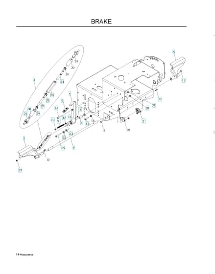 Husqvarna WH5221EFQ968999599 - Brake