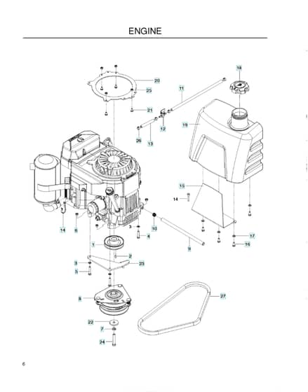 Husqvarna WHF3617966947008 - Engine Plate