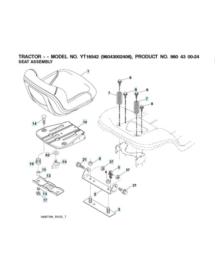 Husqvarna Yt16542 - Seat
