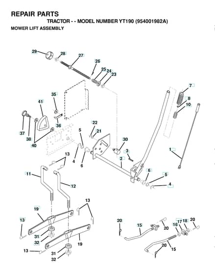 Husqvarna Yt190 - Mower Lift & Deck Lift