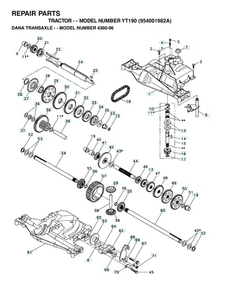Husqvarna Yt190 - Transmission
