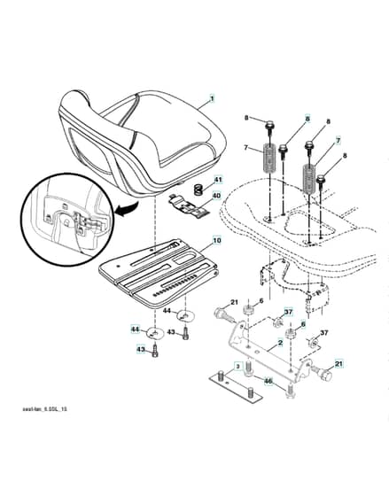 Husqvarna Yt42Dxls - Seat