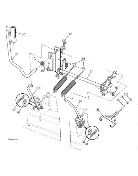 Husqvarna Yt42Xls - Mower Lift Lever