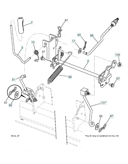 Husqvarna Yta18542 - Mower Lift Lever