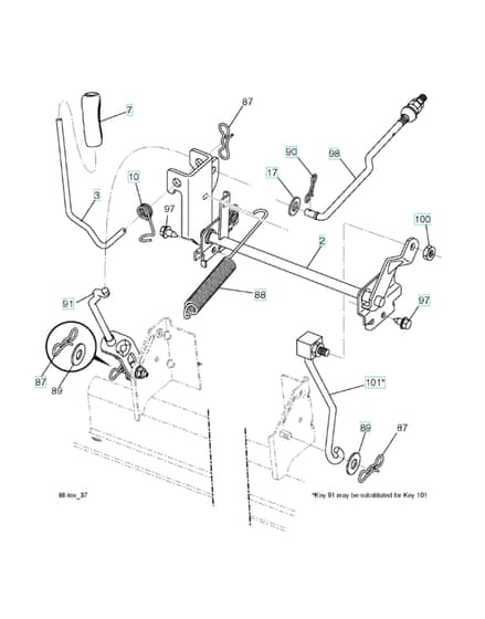 Husqvarna Yta19K42 - Mower Lift Lever