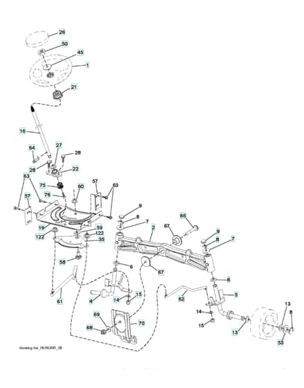 Husqvarna Yta20V46 - Steering
