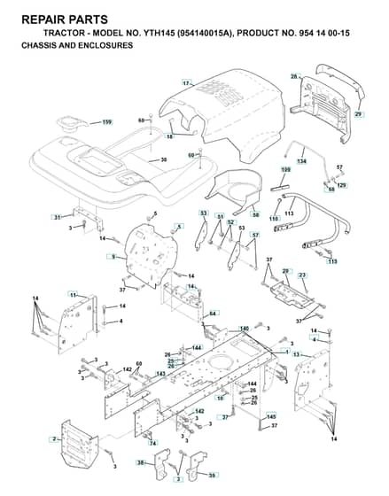 Husqvarna Yth145 - Chassis & Enclosures