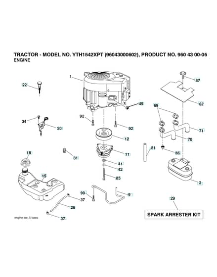 Husqvarna Yth1542 Xp - Engine