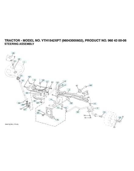 Husqvarna Yth1542 Xp - Steering