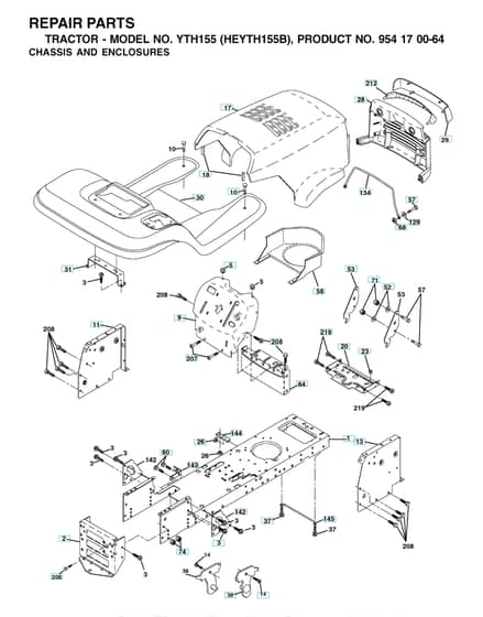 Husqvarna Yth155 - Chassis & Enclosures