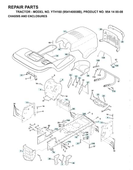 Husqvarna Yth160 - Chassis & Enclosures