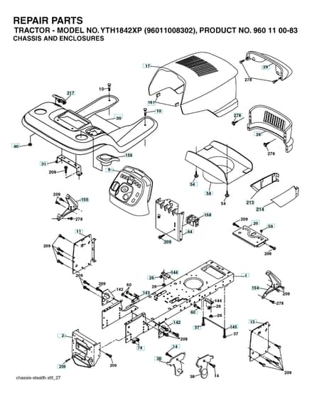 Husqvarna Yth1842 Xp - Chassis & Enclosures