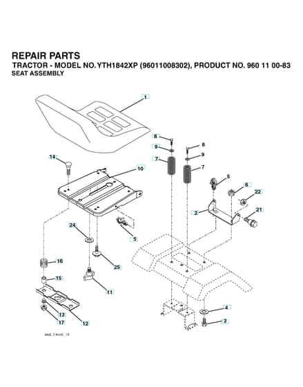 Husqvarna Yth1842 Xp - Seat