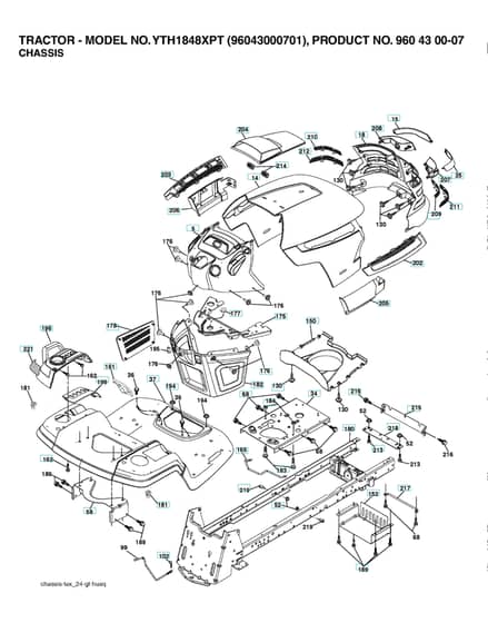 Husqvarna Yth1848 Xpt - Chassis & Enclosures