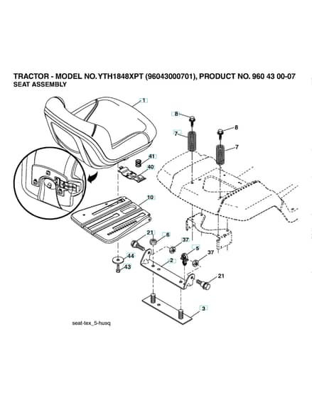 Husqvarna Yth1848 Xpt - Seat