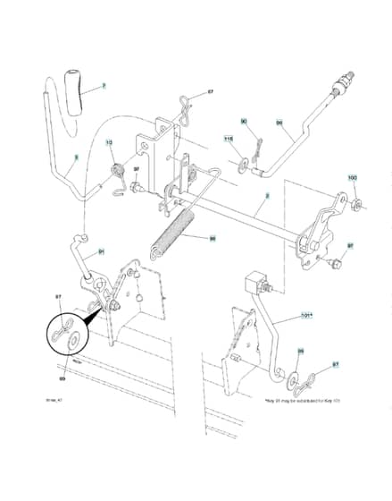 Husqvarna Yth18542 - Mower Lift Lever