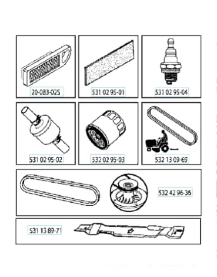 Husqvarna Yth18K42 - Frequently Used Parts